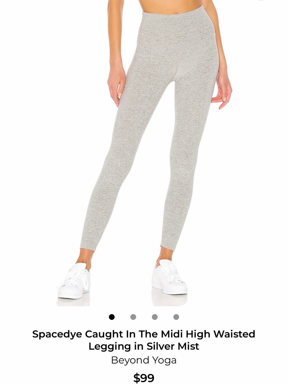 Beyond Yoga Light Gray High-Rise Seamless Leggings